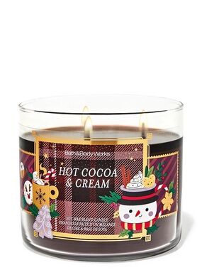Bath & Body Works Hot Cocoa & Cream Candle - Dark Brown